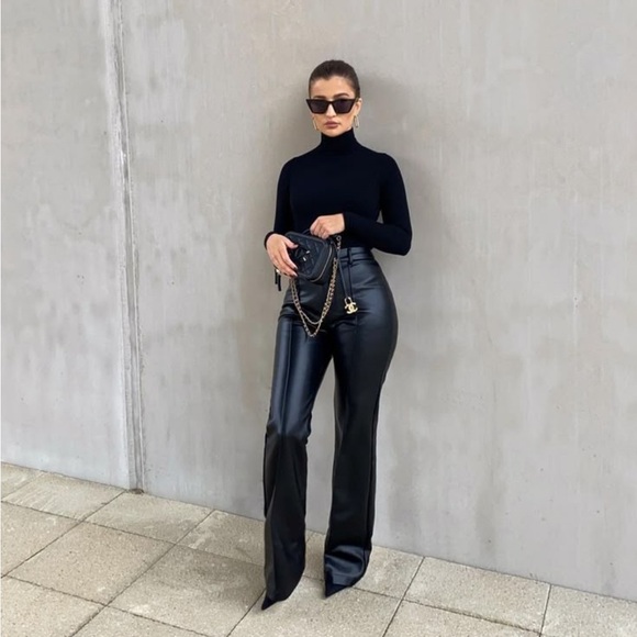 Because of Alice. Black Leather Jacket and Pants Set - Picture 8 of 9